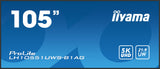 iiyama LH10551UWS-B1AG skilte display Digital fladpaneldisplay 2,66 m (104.7") LED 500 cd/m² UltraWide 5K HD Sort 24/7