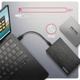 Axagon EE25-XA6C drevkabinet HDD/SSD kabinet Sort 2.5"