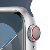 Apple Watch Series 9 41 mm Digital 352 x 430 pixel Berøringsskærm 4G Sølv Wi-Fi GPS (satellit)