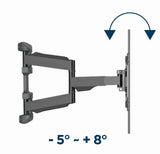 Gembird WM-75ST-01 tv-beslag 190,5 cm (75") Sort