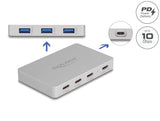 DeLOCK 64279 interface hub USB 3.2 Gen 2 (3.1 Gen 2) Type-C 10000 Mbit/s Grå