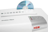 HSM X6pro papirmakulator Delvist makulering 58 dB 22 cm Sølv, Hvid