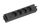 Bachmann 906.18820 stikdåse 4 AC stikkontakt(er) Indendørs Sort