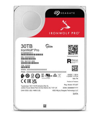 Seagate IronWolf Pro ST30000NT011 harddisk 30 TB 7200 rpm 512 MB 3.5" Serial ATA III