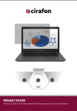 Cirafon DFA17.3-9 antirefleks skærm 43,9 cm (17.3") Laptop Rammeløst display privatlivsfilter