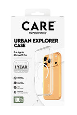 PanzerGlass CARE™ by ® Urban Explorer Case Transparent m. Hvid MagSafe iPhone 17 Pro