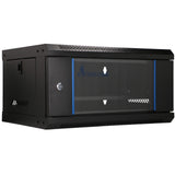 Extralink LITE 4U 530X400 WALL-MOUNTED RACKMOUNT CABINET BLACK Fritstående/væg-/gulvmonteret stativ Sort