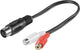 Goobay 50002 lydkabel 0,2 m DIN (5-pin) 2 x RCA Sort