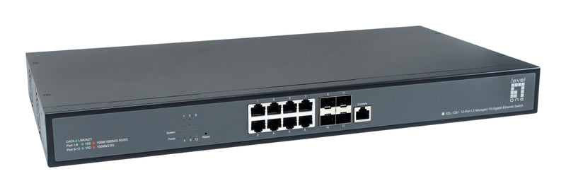 LevelOne XEL-1291 Administreret L3 10G Ethernet (100/1000/10000) 1U Sort
