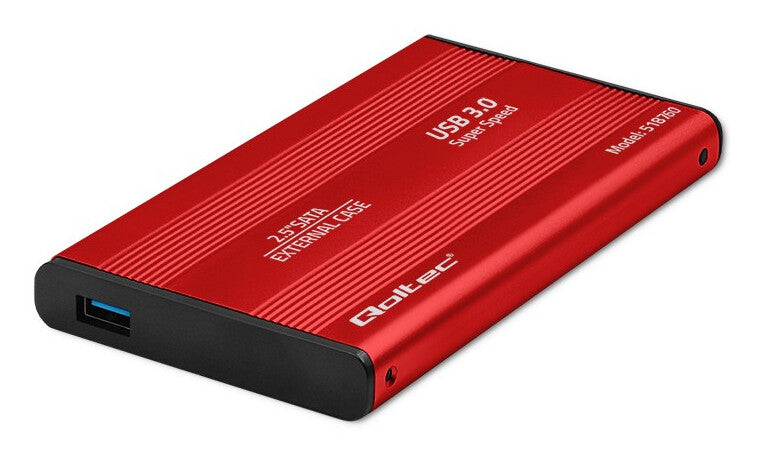 Qoltec 51860 drevkabinet HDD/SSD kabinet Rød 2.5"