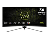 MSI MAG 345CQRF E20 computerskærm 86,4 cm (34") 3440 x 1440 pixel UltraWide Dual Quad HD Sort