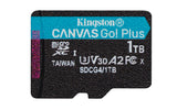 Kingston Technology 1 TB microSDXC Canvas Go! Plus Gen4 200 MB/s A2 U3 V30-kort + adapter