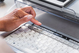 BakkerElkhuizen S-board 840 tastatur Kontor USB QWERTZ Tysk Lys grå, Hvid