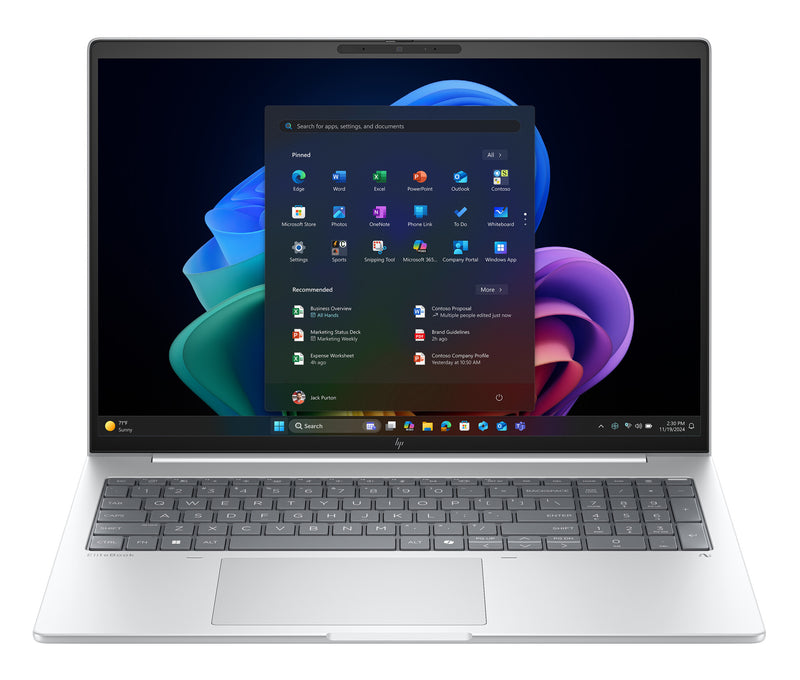 HP EliteBook 8 EB8G1a16AI RAI5340 16 24GB/512 PC NX Copilot+ PC AMD Ryzen AI 5 340 Laptop 40,6 cm (16") WUXGA DDR5-SDRAM 512 GB SSD Wi-Fi 7 (802.11be) Windows 11 Pro Sølv