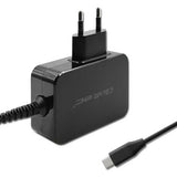 Qoltec 52385 oplader til mobil enhed Laptop, Bærbar spillekonsol, Strømbank, Smartphone, SmartWatch, Tablet Sort Vekselstrøm Hurtig opladning Indendørs