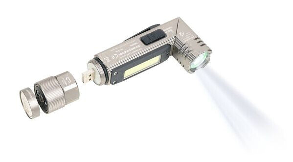 TROIKA ECO KNICKLICHT PRO Grå Magnetisk beslag til lommelygte COB LED