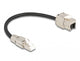 DeLOCK 87203 netværkskabel Sort, Sølv 0,25 m Cat6a S/FTP (S-STP)