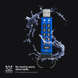 iStorage datAshur Pro USB3 256GB USB-nøgle USB Type-A 3.2 Gen 1 (3.1 Gen 1) Blå