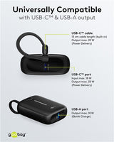 Goobay 76251 powerbank Lithium polymer (LiPo) 10000 mAh Sort
