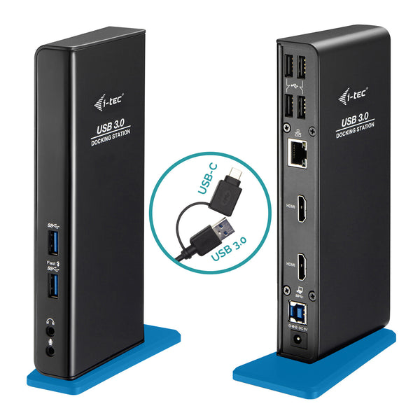 i-tec U3DUALHDMIDOCK dockingstation Ledningsført USB 3.2 Gen 1 (3.1 Gen 1) Type-A Sort