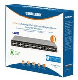 Intellinet 562041 netværksswitch Administreret L3 Gigabit Ethernet (10/100/1000) Strøm over Ethernet (PoE) Sort