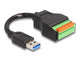DeLOCK 66240 USB-kabel USB 3.2 Gen 1 (3.1 Gen 1) 0,15 m USB A 10-pin terminal block 5 Gbit/sek. Sort, Grøn