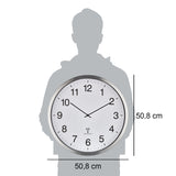 TFA-Dostmann 60.3548.02 Væg- og bordur Analogt ur Rund Hvid