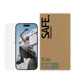 PanzerGlass SAFE. by ® Skærmbeskyttelse iPhone 17 | iPhone 17 Pro | iPhone 16 Pro | Ultra-Wide Fit | Bulk