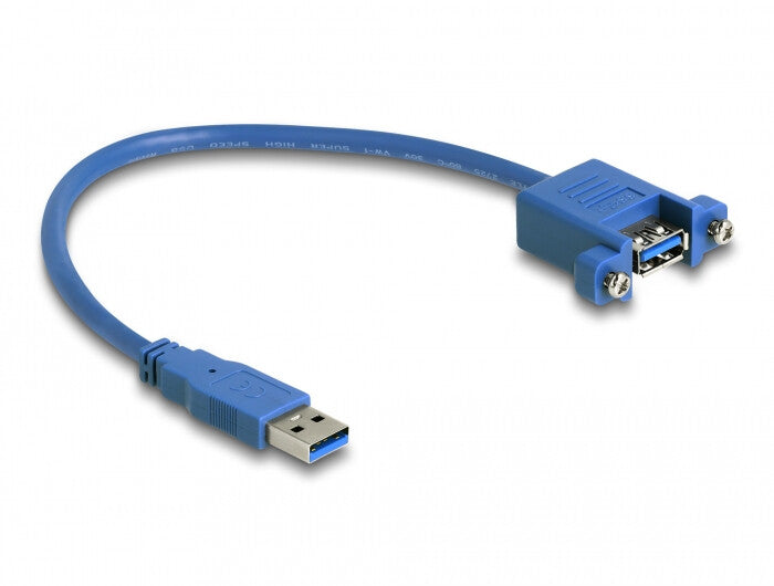 DeLOCK 86994 USB-kabel USB 3.2 Gen 1 (3.1 Gen 1) 0,25 m USB A 5 Gbit/sek. Blå