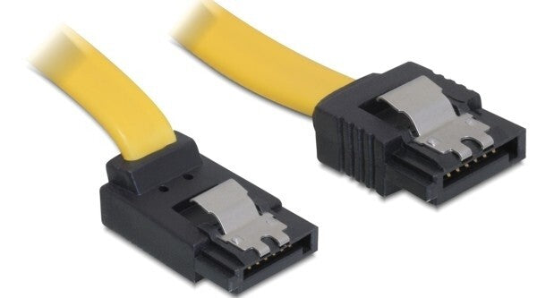 DeLOCK 0.3m SATA Cable SATA-kabel 0,3 m Gul