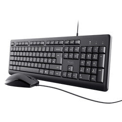 Trust TKM-250 tastatur Mus inkluderet Universel USB QWERTY Nordisk Sort