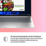 HP ProBook 4 P4G1i16 U7 255U 16 16GB/512 PC NX Intel Core Ultra 7 Laptop 40,6 cm (16") WUXGA DDR5-SDRAM 512 GB SSD Wi-Fi 7 (802.11be) Windows 11 Pro AI PC Sølv