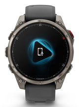 Garmin fēnix 8 Pro 3,56 cm (1.4") AMOLED 47 mm Digital 454 x 454 pixel Berøringsskærm Grafit, Titanium Wi-Fi GPS (satellit)