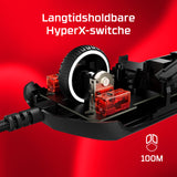 HyperX Pulsefire Hast 2 – gamingmus (hvid-pink)