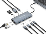 Conceptronic DONN06G dockingstation Ledningsført USB 3.2 Gen 1 (3.1 Gen 1) Type-C Grå