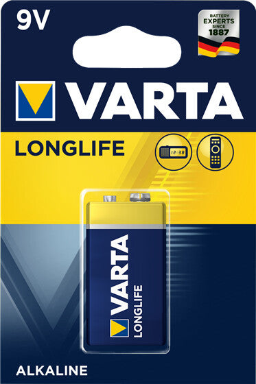 Varta Longlife Extra 9V Engangsbatteri Alkaline