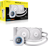 Corsair Nautilus 240 RS LCD Processor Alt-i-en væskekøler 12 cm Hvid 1 stk