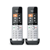 Gigaset COMFORT 500HX duo Analog/DECT-telefon Nummervisning Sort, Sølv