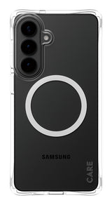 PanzerGlass CARE™ by ® Samba Case Transparant m. Hvid Qi Samsung Galaxy S26+