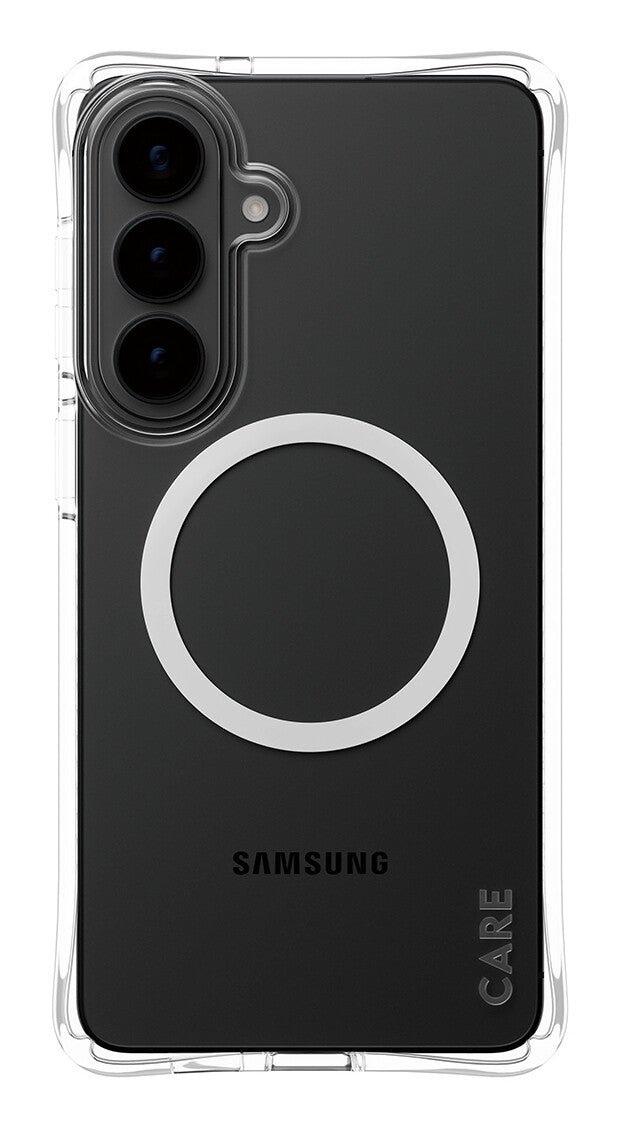 PanzerGlass CARE™ by ® Samba Case Transparant m. Hvid Qi Samsung Galaxy S26+