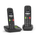 Gigaset E290A Duo Analog/DECT-telefon Nummervisning Sort