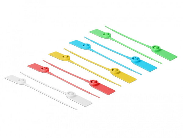 DeLOCK 18825 kabelsamler Udløselig kabelbinder Plast Forskellige farver 10 stk