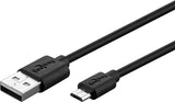 Goobay 38659 USB-kabel USB 2.0 0,5 m USB A Micro-USB B Sort
