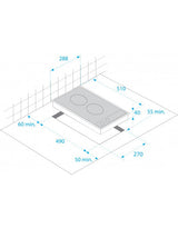 Beko HDCC 32200 X kogeplade Sort Indbygget Keramisk 2 zone(s)