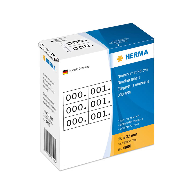 HERMA 4800 selvklæbende etiket Sort, Hvid 3000 stk