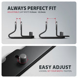 Axagon STND-VB Vertikaler Laptop-Ständer, einstellbare Breite, Aluminium Stander til laptop og tablet Sort 43,9 cm (17.3")