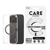 PanzerGlass CARE™ by ® Urban Combat Case Transparent m. Sort MagSafe iPhone 16 Pro