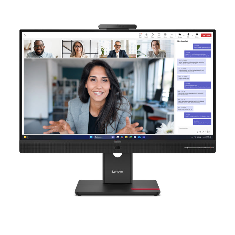 Lenovo ThinkVision T24-4v computerskærm 60,5 cm (23.8") 1920 x 1080 pixel Fuld HD LCD Sort