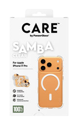 PanzerGlass CARE™ by ® Samba Case Transparent m. Hvid MagSafe iPhone 17 Pro