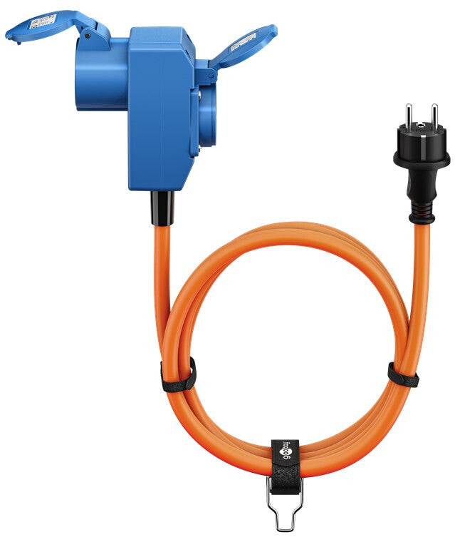 Goobay 76222 el-ledning Orange 1,5 m CEE7/3
